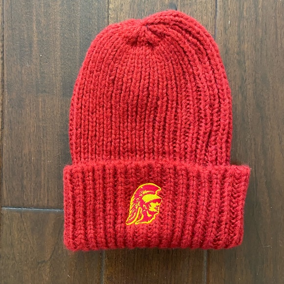 Usc Trojans Beanie Hat Cardinal Gold 